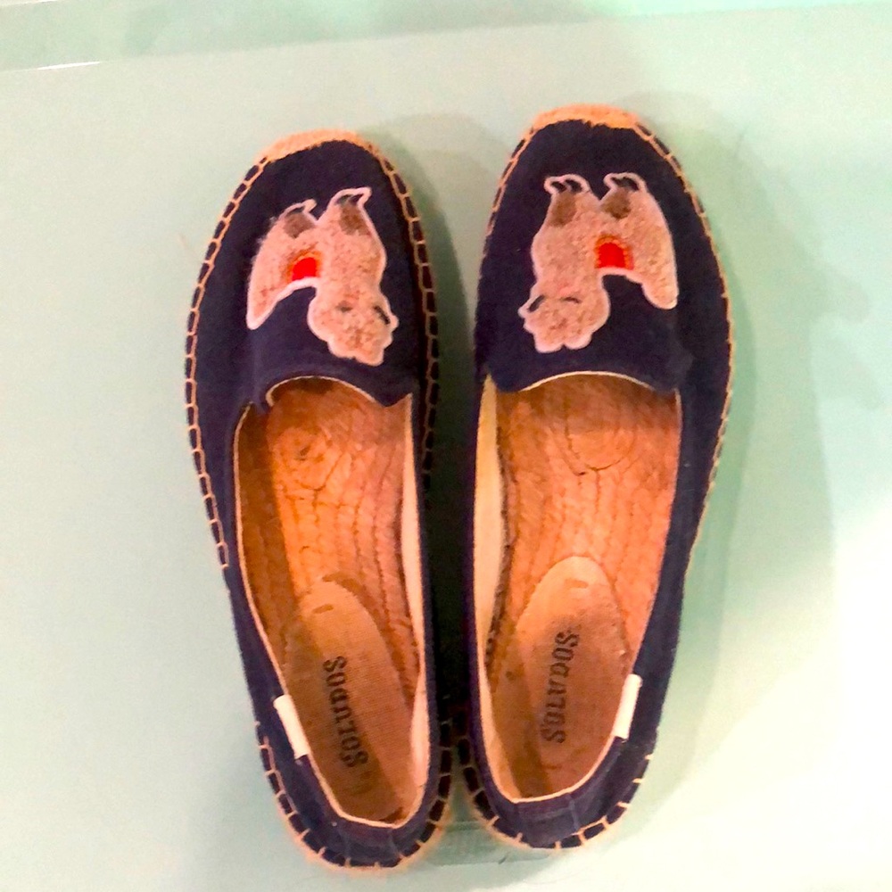 Soludos Navy Llama Shoes Size 7
